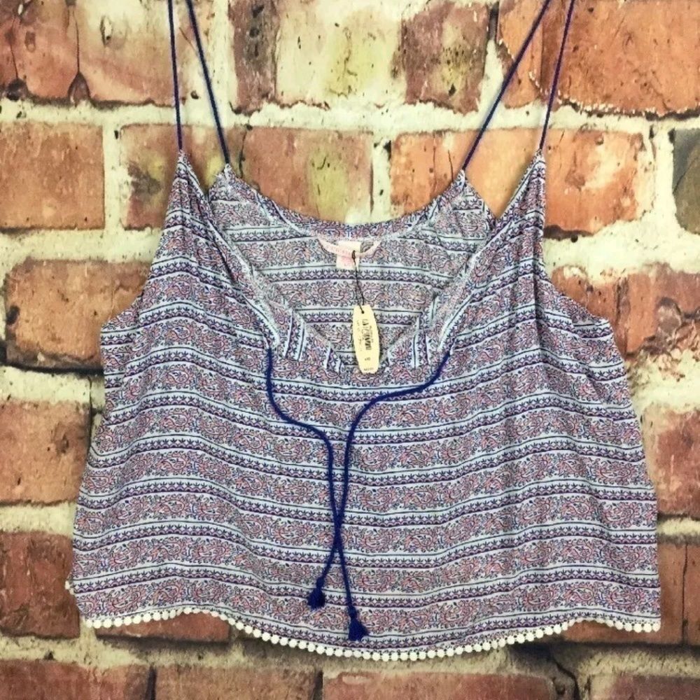 *356 NWT Victoria Secret Paisley String Crop Top